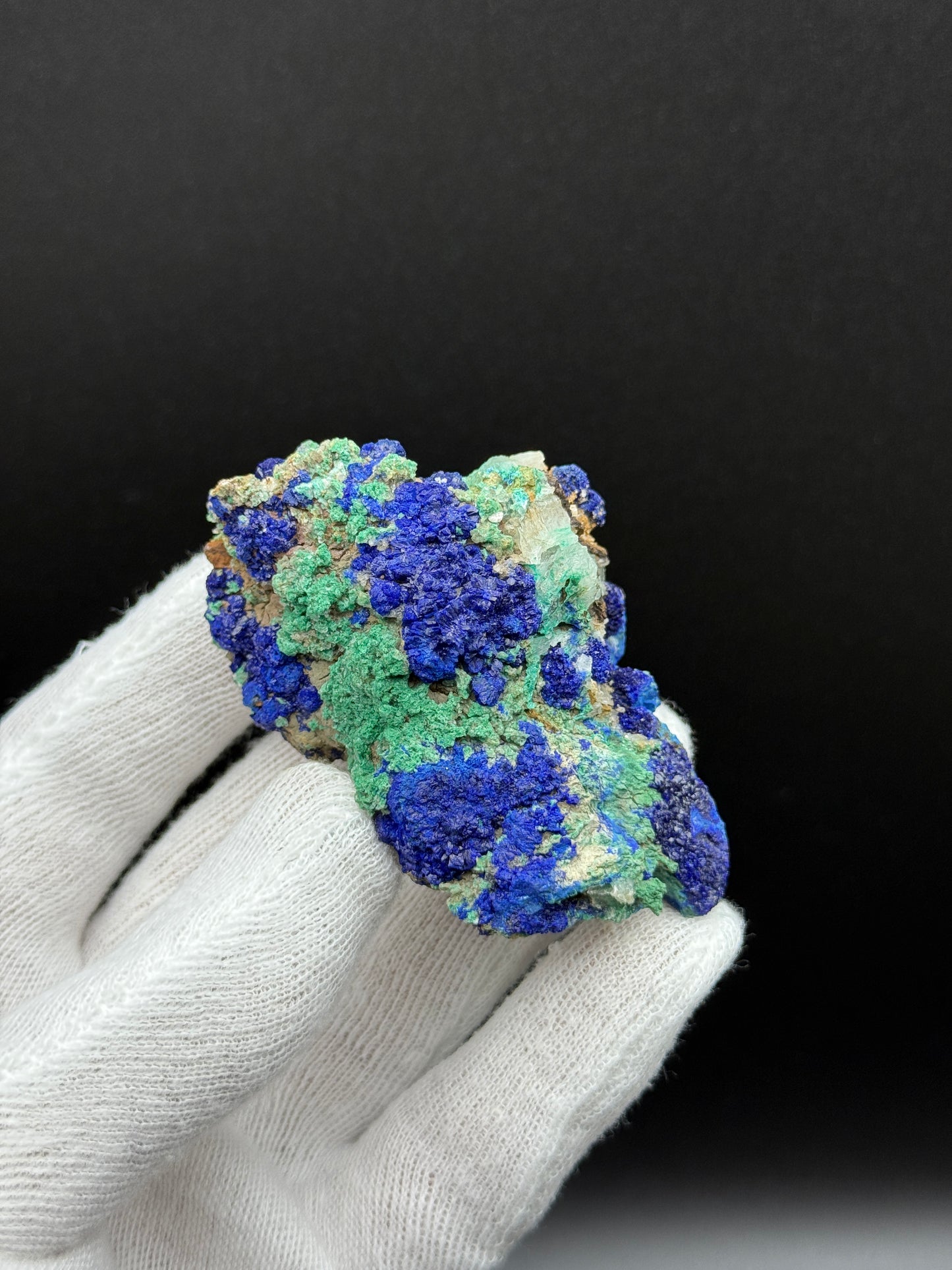 'BLUEBERRY' AZURITE & MALACHITE - AOULI, ZEIDA-AOULI-MIBLADEN BELT, MIDELT PROVINCE, MOROCCO