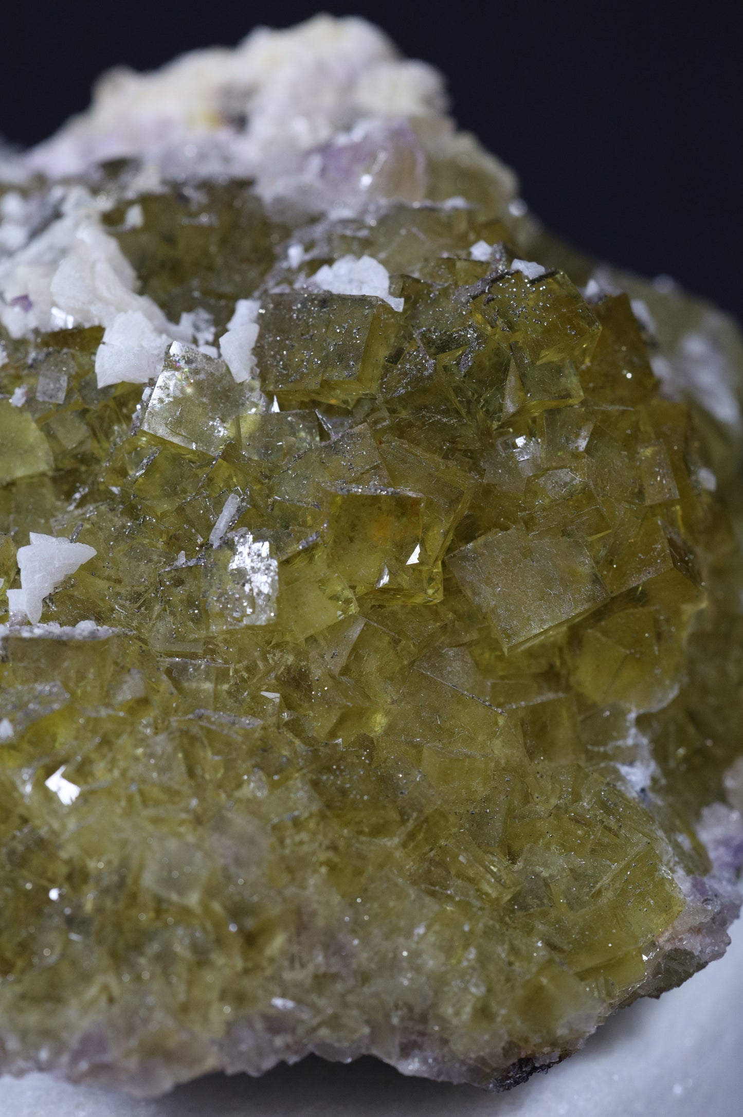 YELLOW FLUORITE WITH BLUE BARITE AND WHITE DOLOMITE - SPAIN