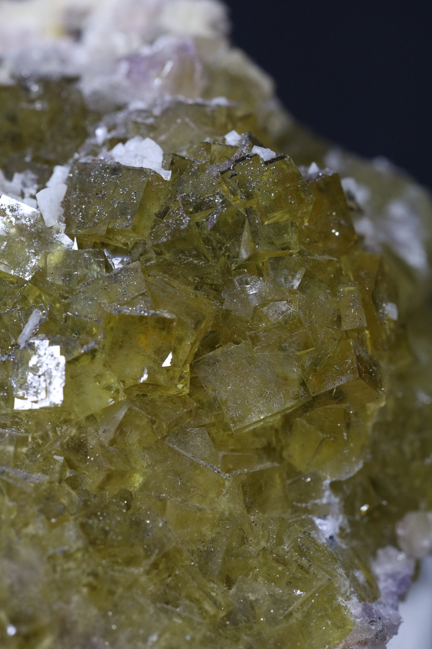 YELLOW FLUORITE WITH BLUE BARITE AND WHITE DOLOMITE - SPAIN