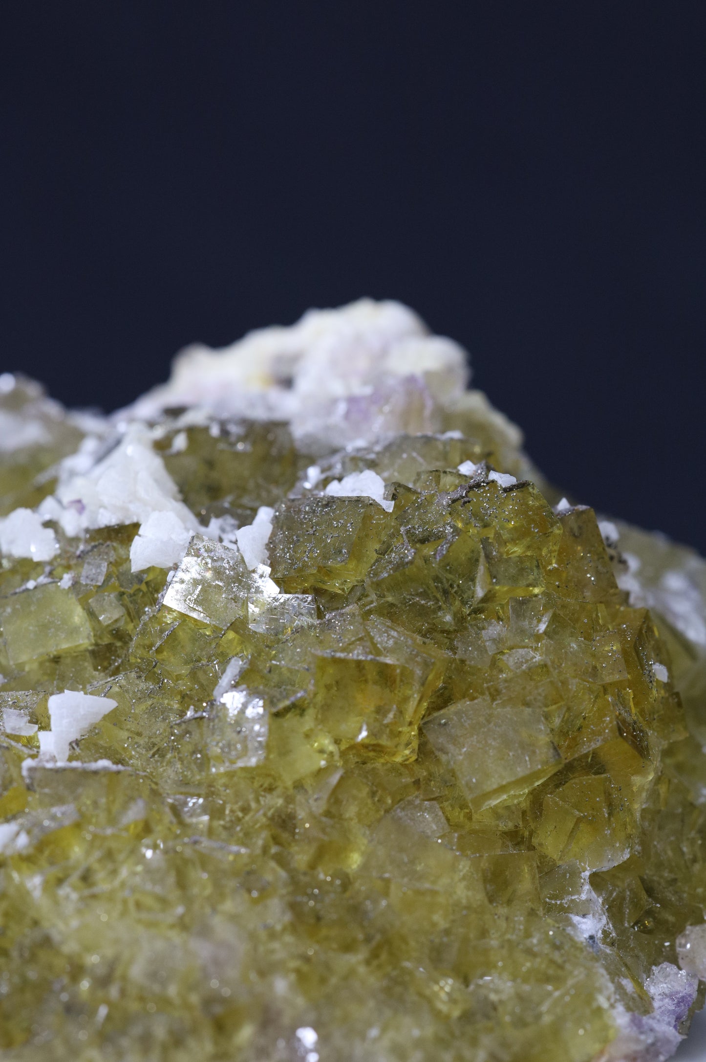 YELLOW FLUORITE WITH BLUE BARITE AND WHITE DOLOMITE - SPAIN