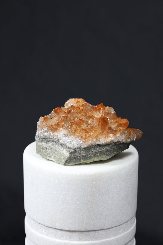 GEMMY ORANGE QUARTZ CLUSTER - SWEDEN