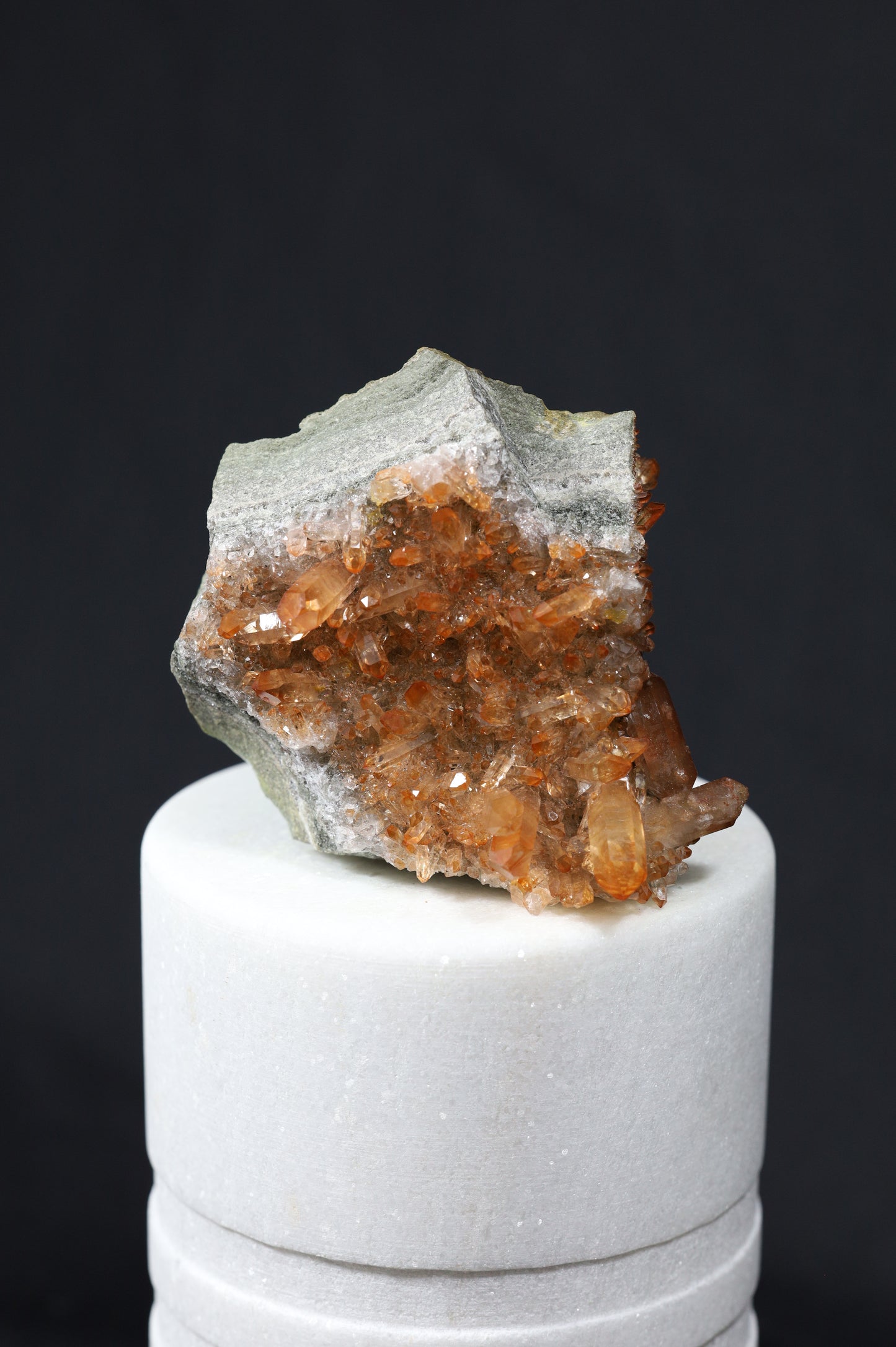 GEMMY ORANGE QUARTZ CLUSTER - SWEDEN