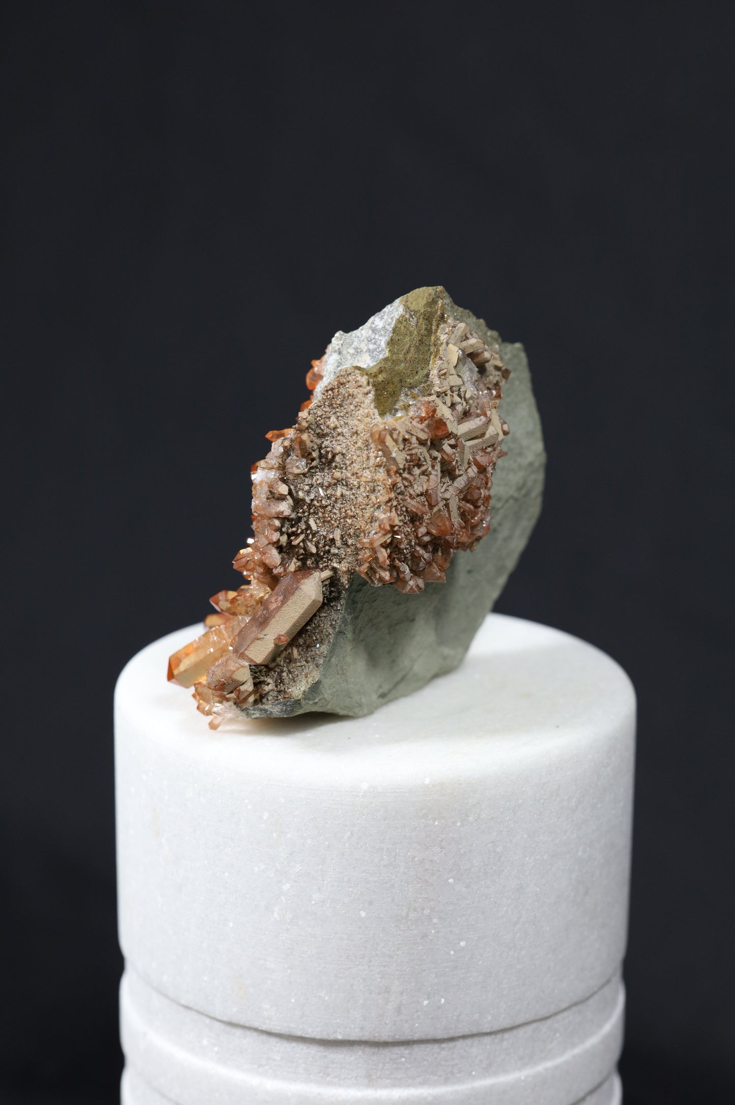 GEMMY ORANGE QUARTZ CLUSTER - SWEDEN