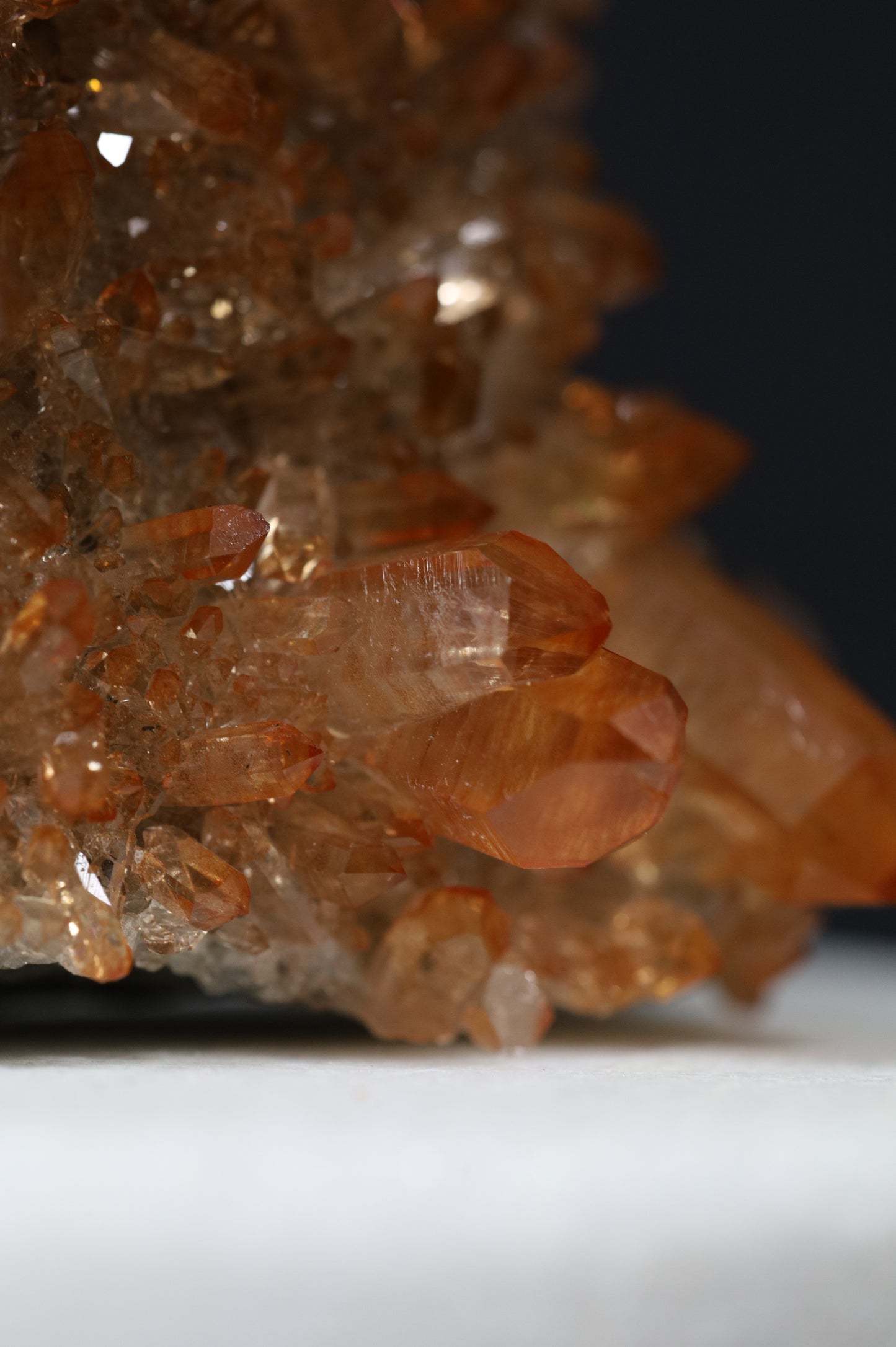 GEMMY ORANGE QUARTZ CLUSTER - SWEDEN