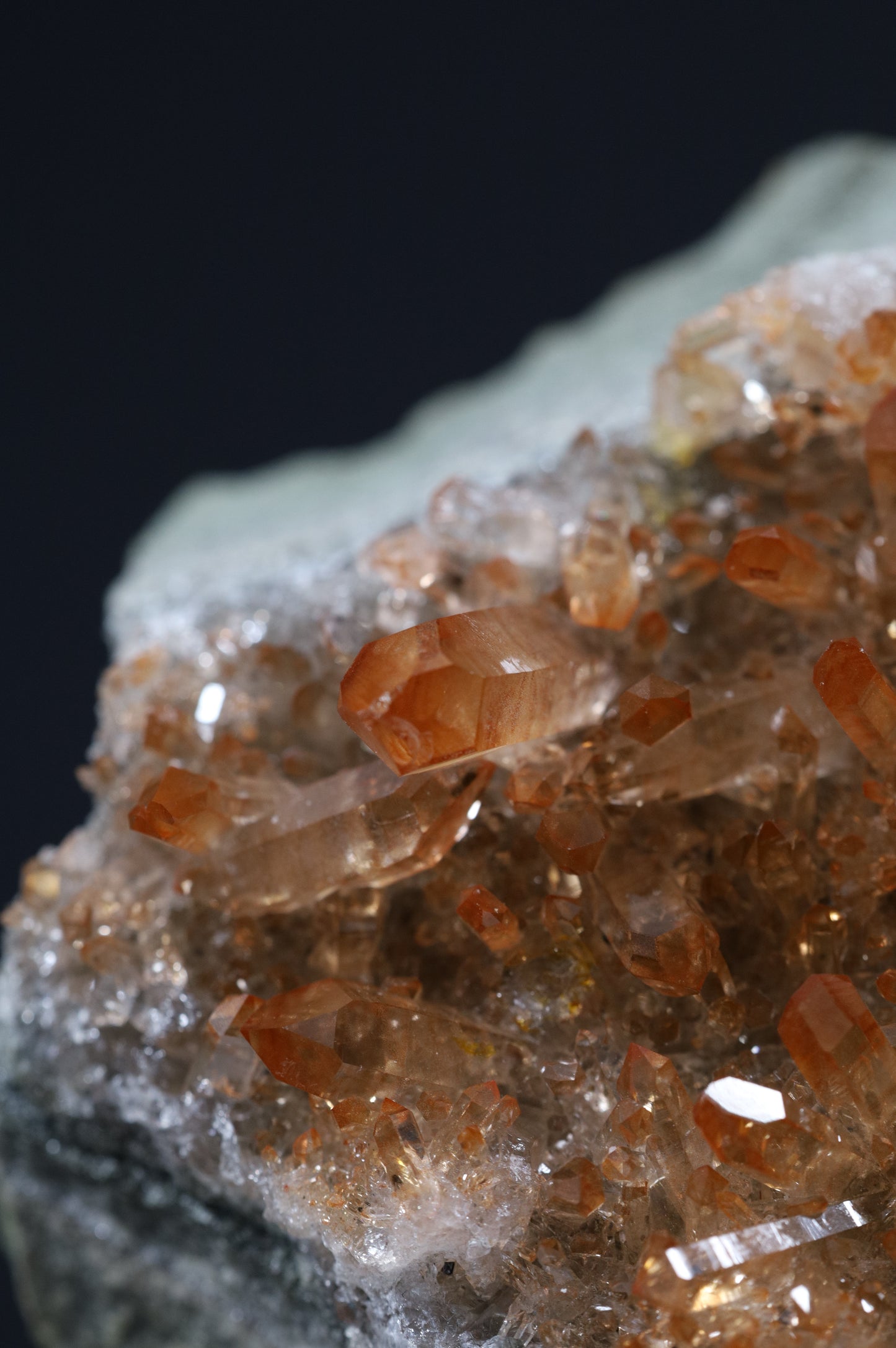 GEMMY ORANGE QUARTZ CLUSTER - SWEDEN