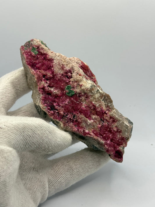 VIBRANT COBALTOAN CALCITE WITH MALACHITE - CONGO