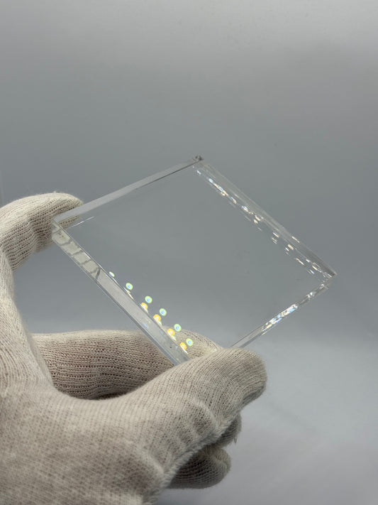 80mm x 80mm x 10mm ACRYLIC MINERAL DISPLAY STAND