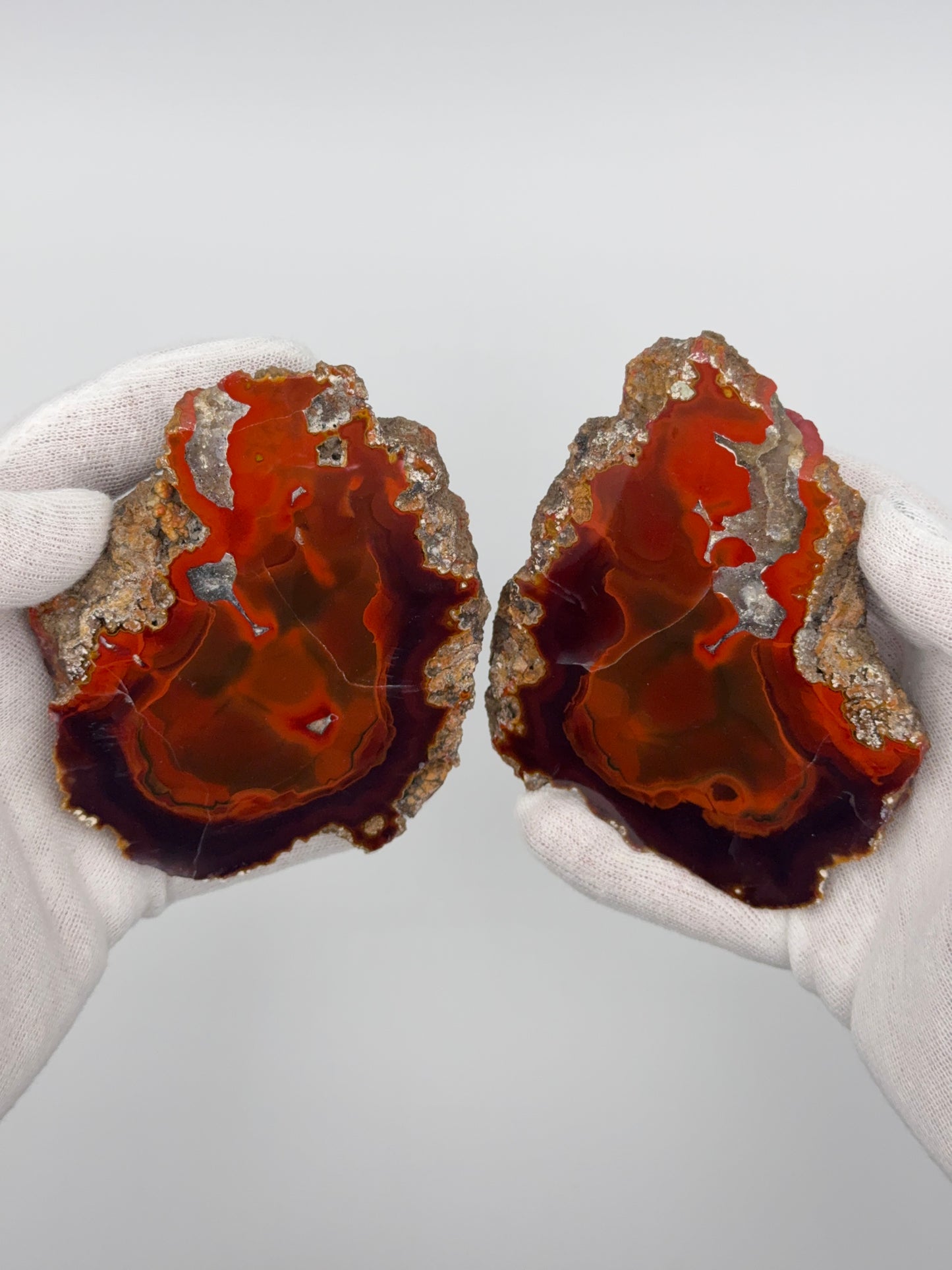 RARE BLACK SEA AGATE PAIR - ORDU, BLACK SEA REGION, TURKEY