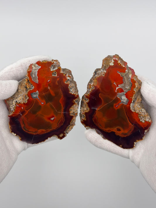 RARE BLACK SEA AGATE PAIR - ORDU, BLACK SEA REGION, TURKEY