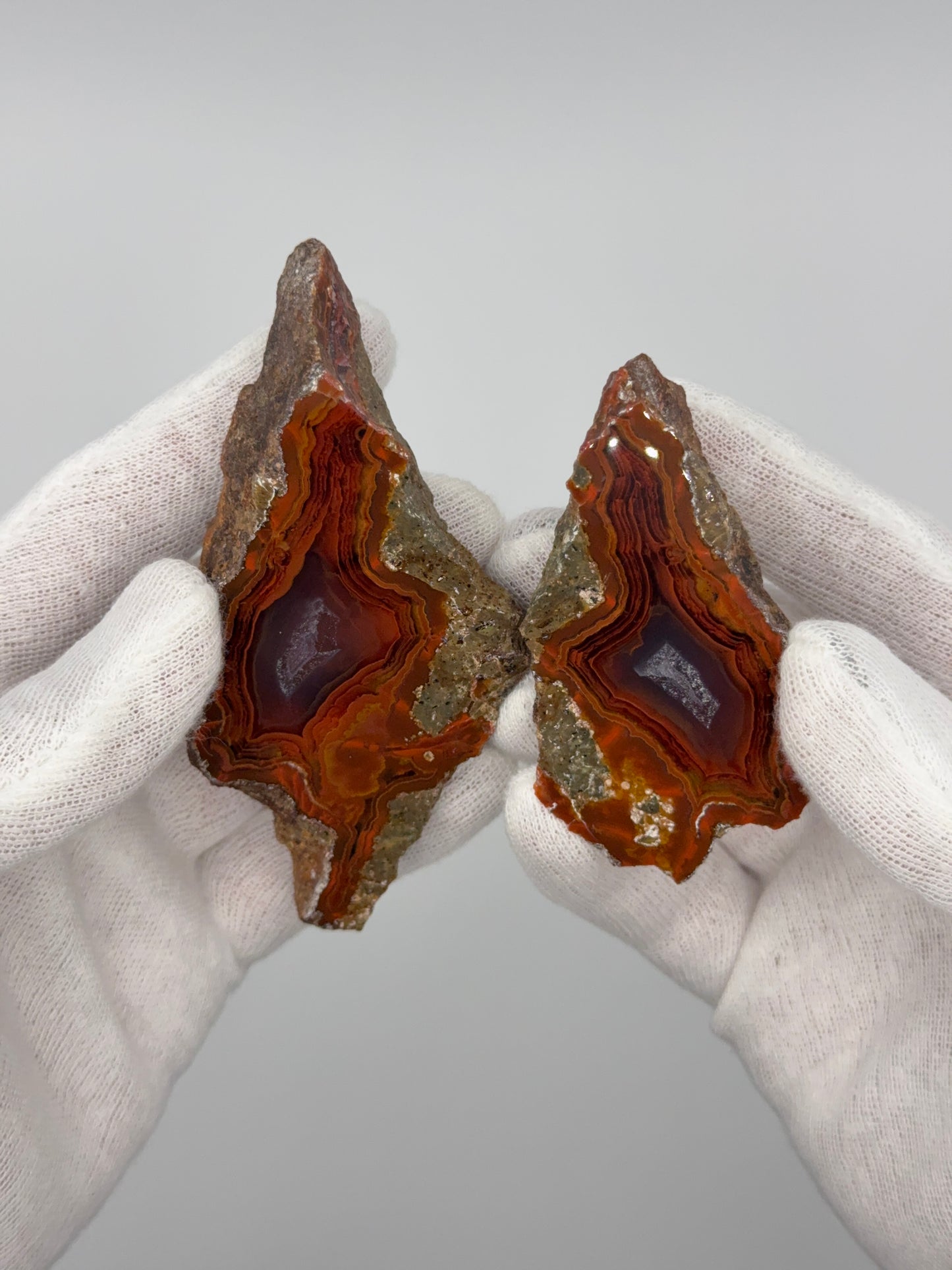 RARE BLACK SEA AGATE PAIR - ORDU, BLACK SEA REGION, TURKEY