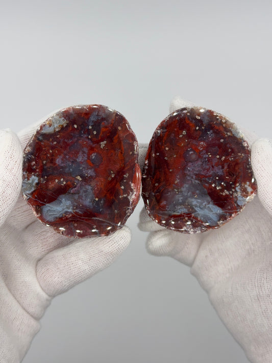 RARE BLACK SEA AGATE PAIR - ORDU, BLACK SEA REGION, TURKEY