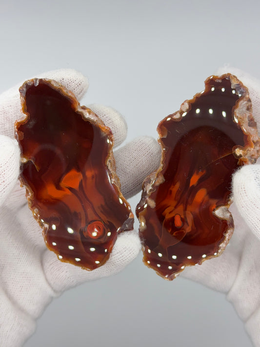 RARE BLACK SEA AGATE PAIR - ORDU, BLACK SEA REGION, TURKEY