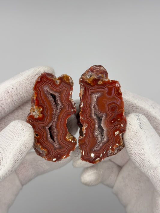 RARE BLACK SEA AGATE PAIR - ORDU, BLACK SEA REGION, TURKEY