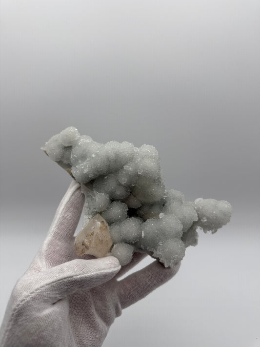 APOPHYLLITE ON QUARTZ - NASIK DISTRICT, MAHARASHTRA, INDIA