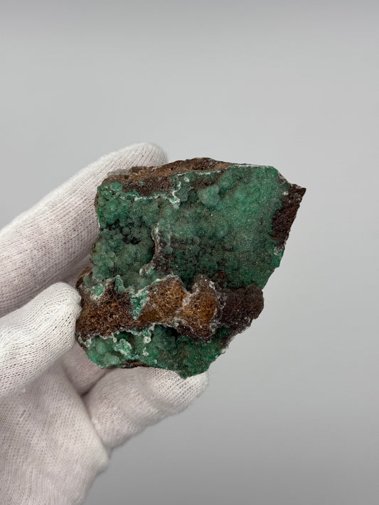 DRUZY QUARTZ ON MALACHITE - RED DOME MINE, MUNGANA, MAREEBA SHIRE, QUEENSLAND