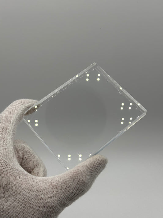 100mm x 80mm x 10mm ACRYLIC MINERAL DISPLAY STAND