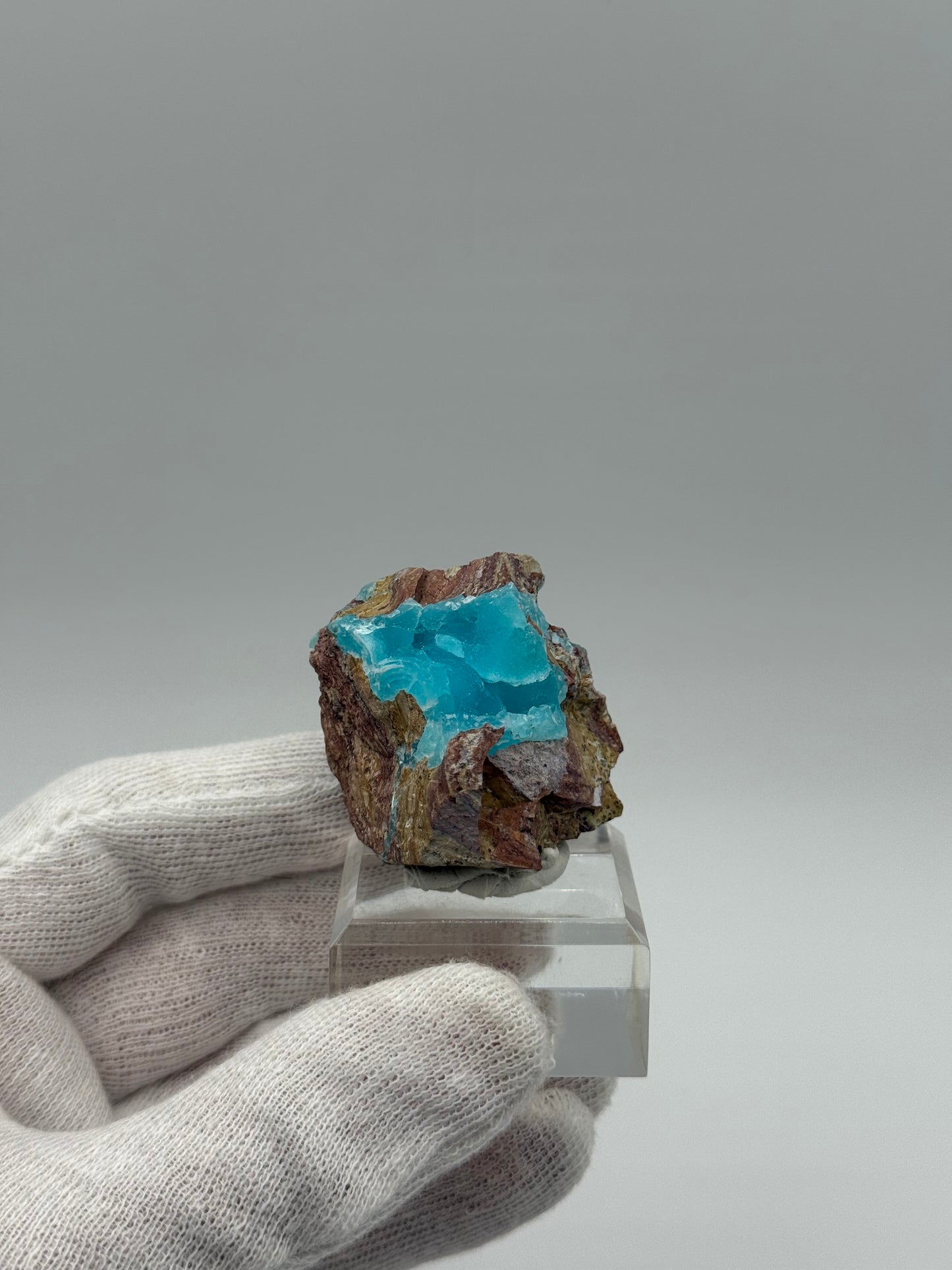 BLUE HEMIMORPHITE - M'FOUADI, BOUENZA DEPARTMENT, CONGO