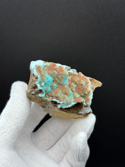 DRUZY QUARTZ ON CHRYSOCOLLA - LIKASI, CONGO