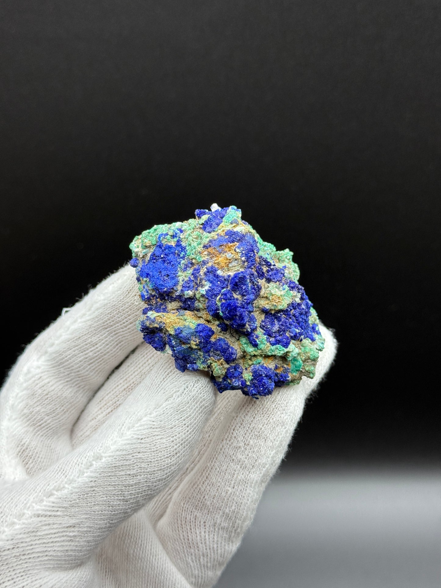 'BLUEBERRY' AZURITE & MALACHITE - AOULI, ZEIDA-AOULI-MIBLADEN BELT, MIDELT PROVINCE, MOROCCO