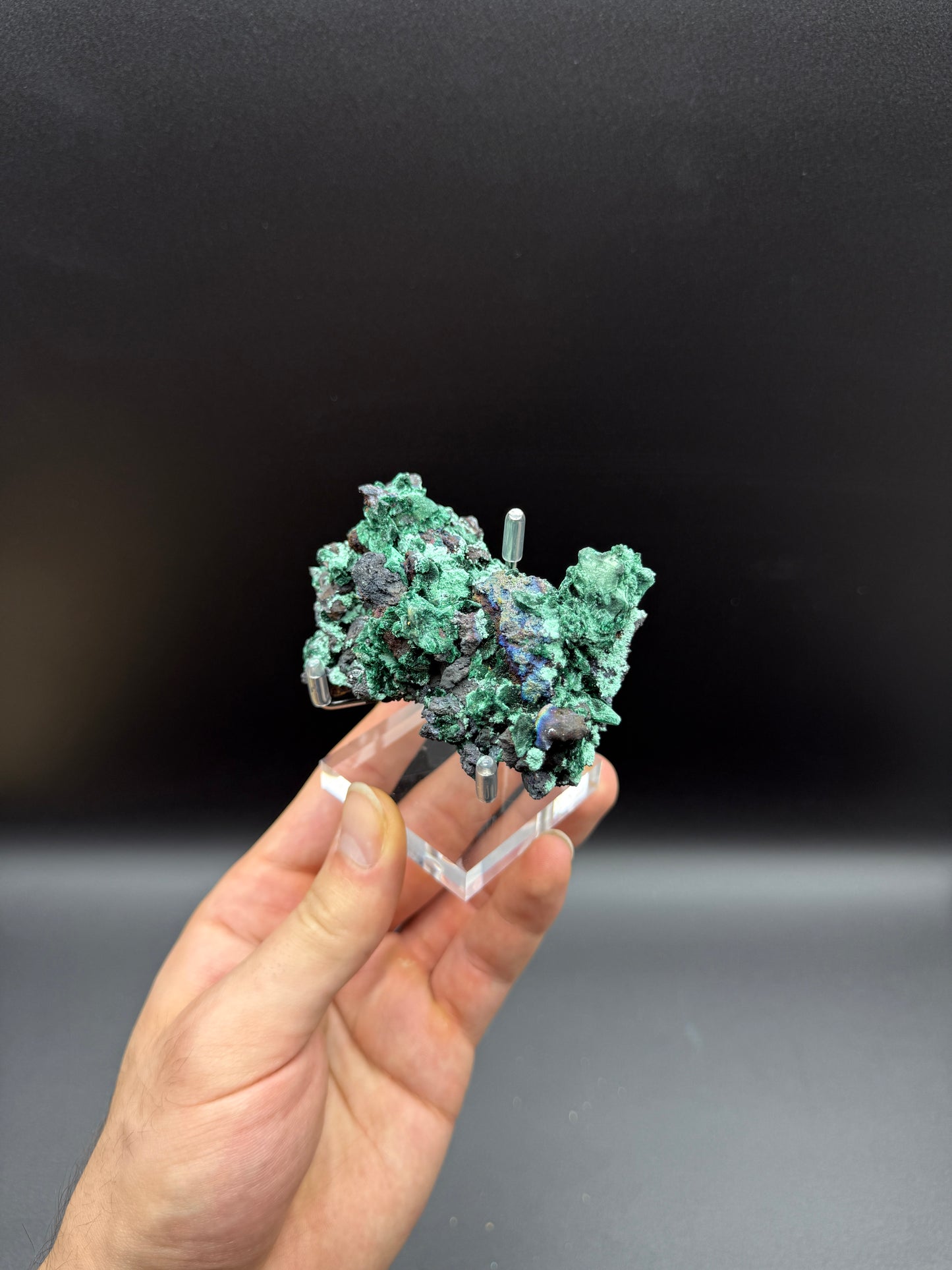 MALACHITE AFTER AZURITE - WHIM CREEK MINE, WESTERN AUSTRALIA