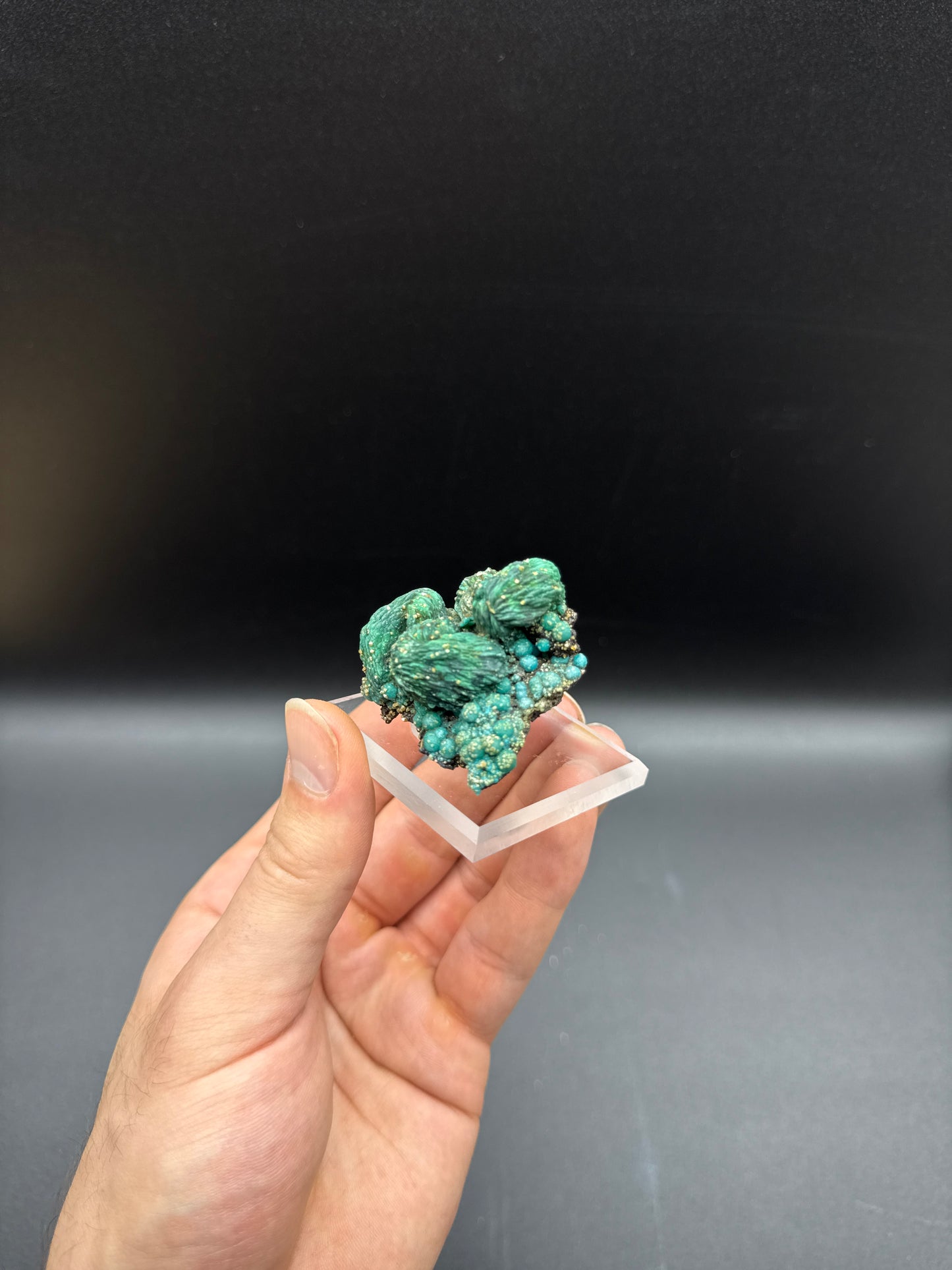 MALACHITE PSEUDOMORPH WITH CHRYSOCOLLA & WULFENITE - WHIM WELL COPPER MINE, WHIM CREEK, WESTERN AUSTRALIA