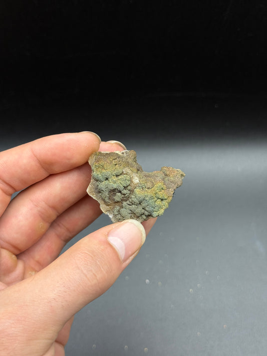 IRIDESCENT PYRITE ON CALCITE - BROKEN HILL, NEW SOUTH WALES