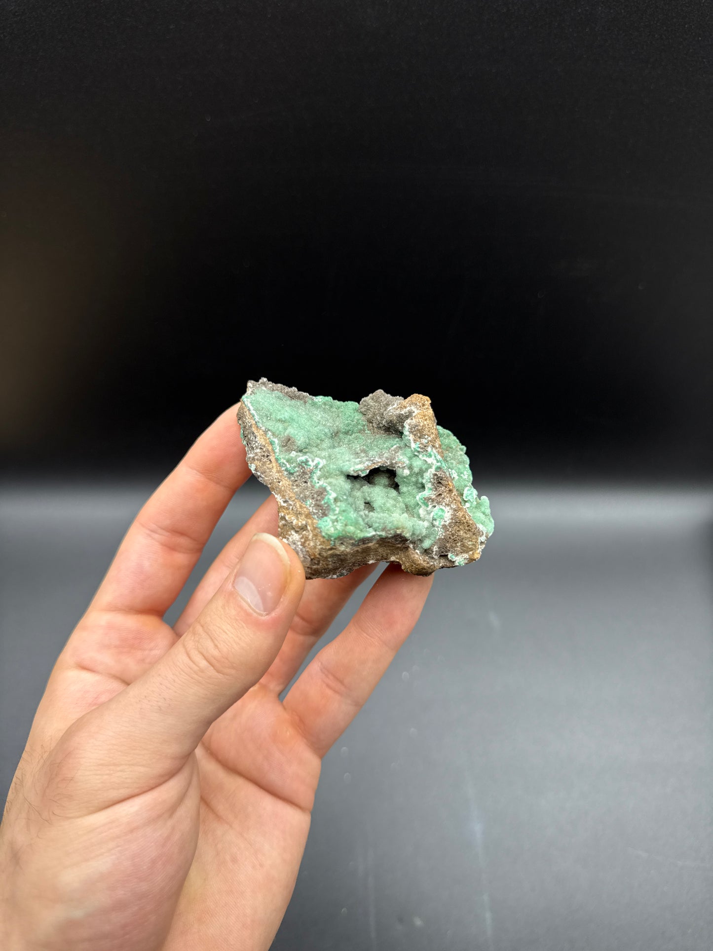 DRUZY QUARTZ ON MALACHITE - RED DOME MINE, MUNGANA, MAREEBA SHIRE, QUEENSLAND