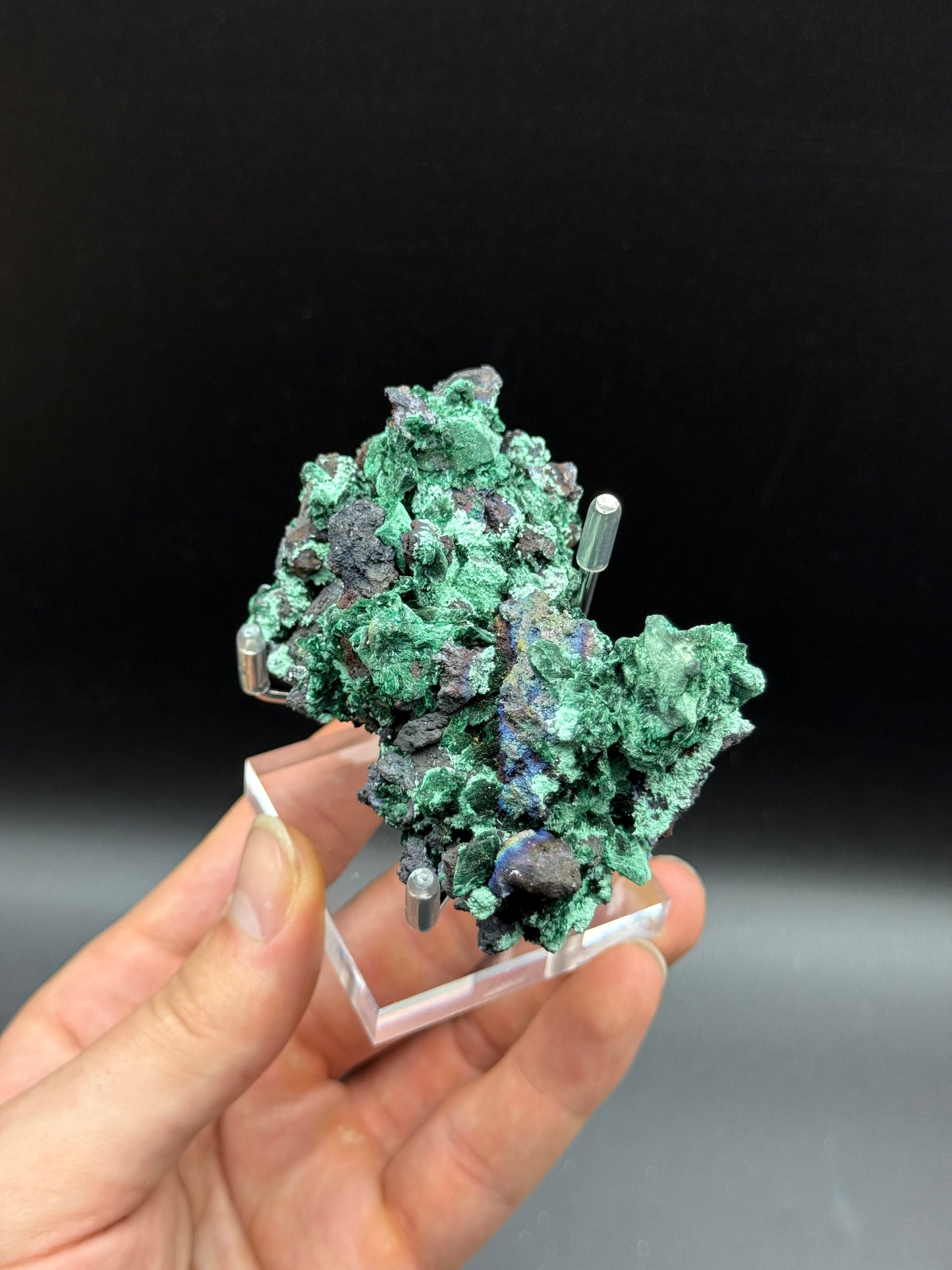 MALACHITE AFTER AZURITE - WHIM CREEK MINE, WESTERN AUSTRALIA