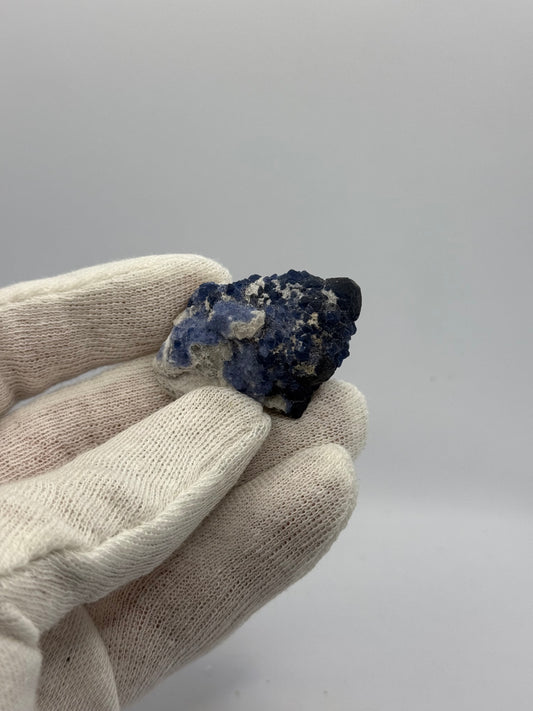 BLUEBERRY FLUORITE AND QUARTZ - HUANGGANG FE-SN, CHINA