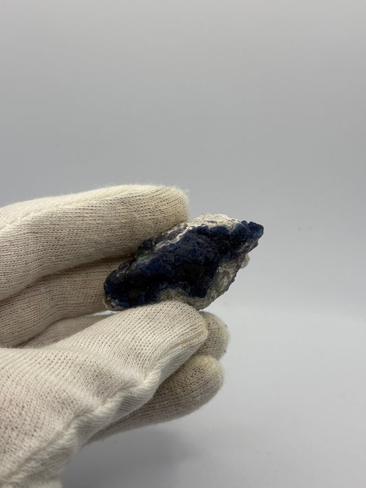BLUEBERRY FLUORITE AND QUARTZ - HUANGGANG FE-SN, CHINA