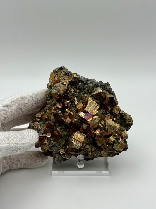 PYRITE, HEMATITE, QUARTZ, SPHALERITE & GALENA - DROUJBA MINE, LAKI MUNICIPALITY, PLOVDIV PROVINCE, BULGARIA