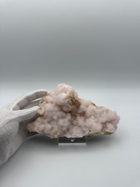 QUARTZ ON CALCITE (MANGANESE BEARING - UV REACTIVE) - HUANGGANG FE-SN DEPOSIT, INNER MONGOLIA, CHINA