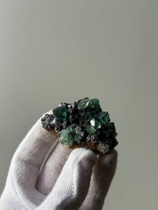 FLUORITE "POCKET 42" - DIANA MARIA MINE, FROSTERLEY, WEARDALE, CO. DURHAM, ENGLAND