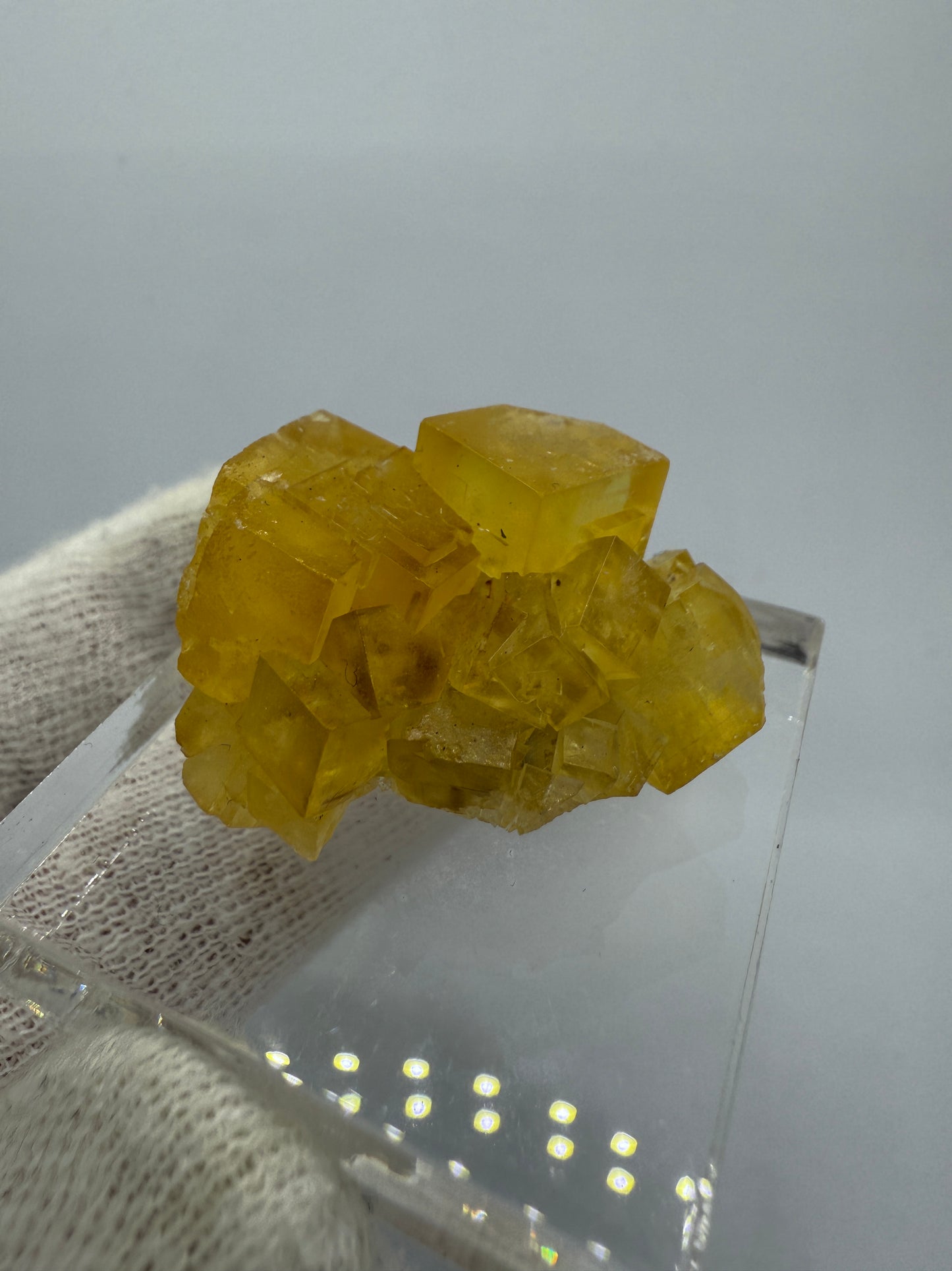 YELLOW FLUORITE - TOUROUR-EL HAMDA QUARRIES, DRAA-TAFILALET REGION, MOROCCO